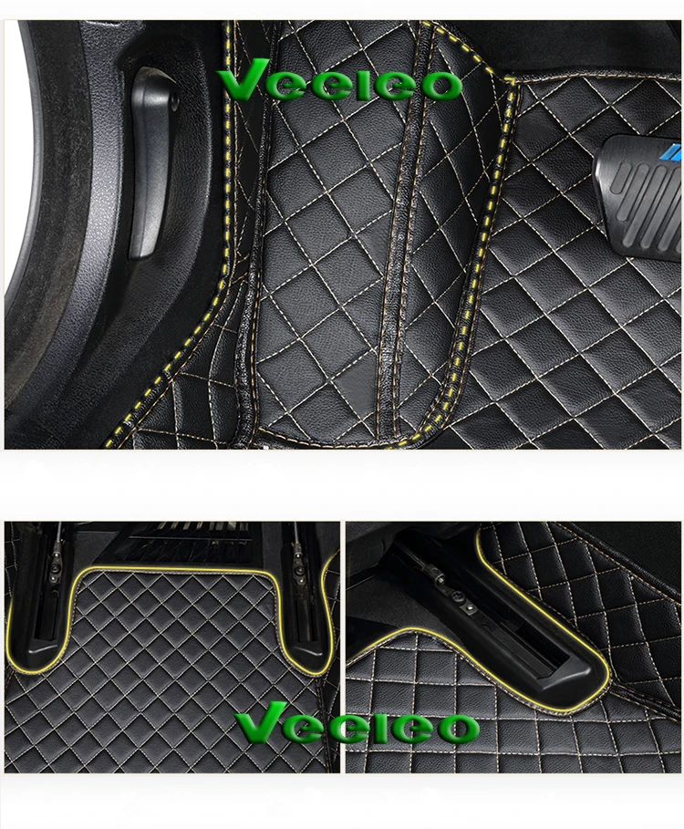 Veeleo 8 видов цветов кожаные автомобильные коврики для Jeep Grand Cherokee SRT 2011-2017