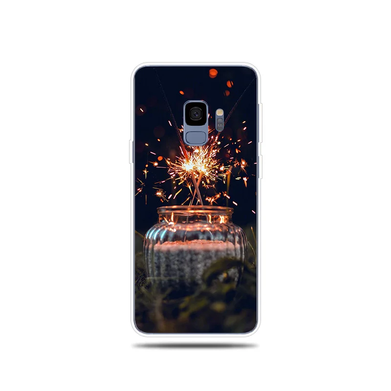 Силиконовый чехол для Samsung Galaxy S5 S6 S7 край S8 S9 S10 e плюс крышка светящиеся бутылки