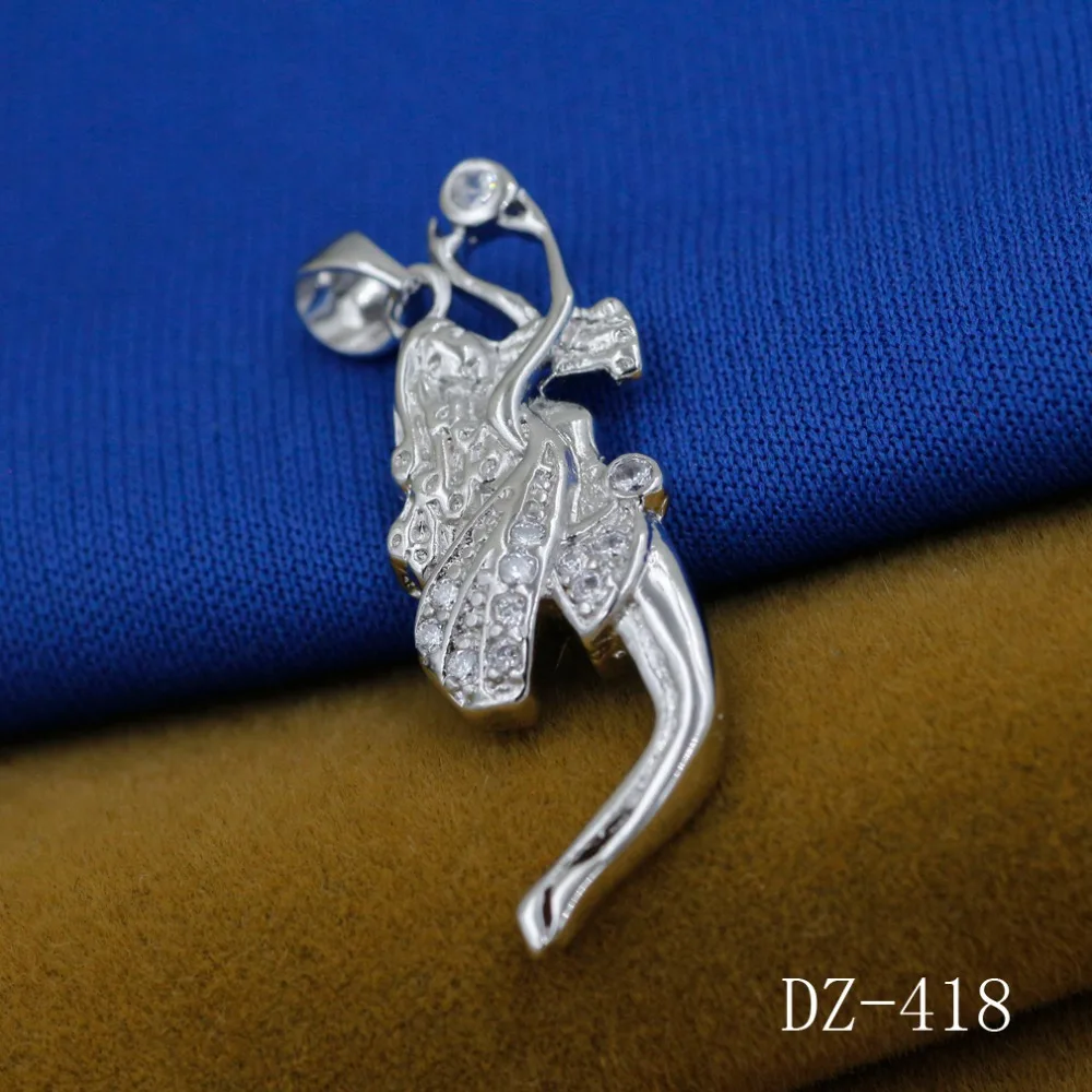 Подвеска из стерлингового серебра 925 пробы с инкрустацией циркониевые крылья