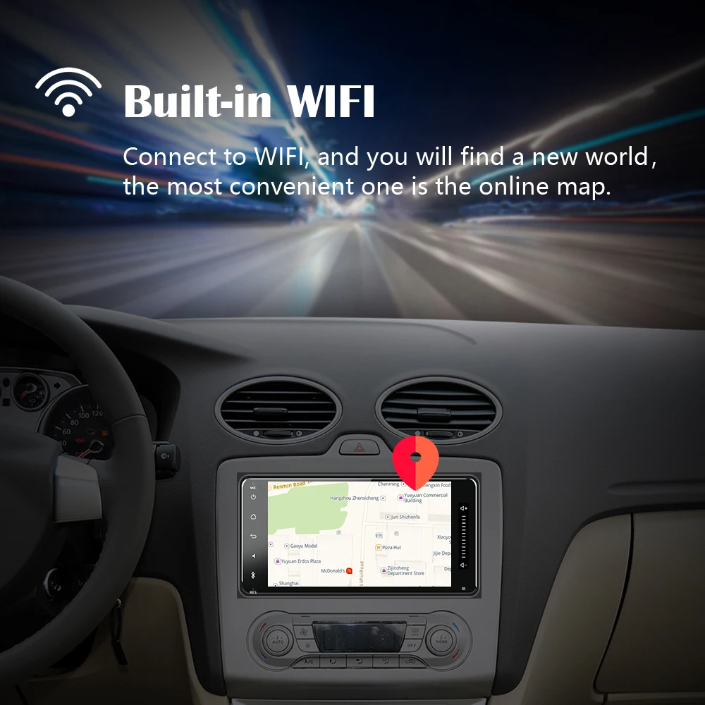 AMPrime Android Авторадио 7 &quotМультимедиа MP5 плеер аудио gps wifi стерео видео MirrorLink 1 + 16G FM