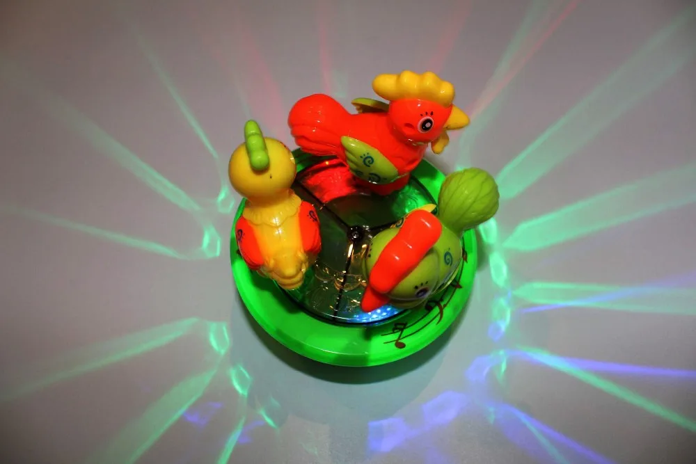 Курицы из мультика вращение музыкальная игрушка звук и свет один шт игра для