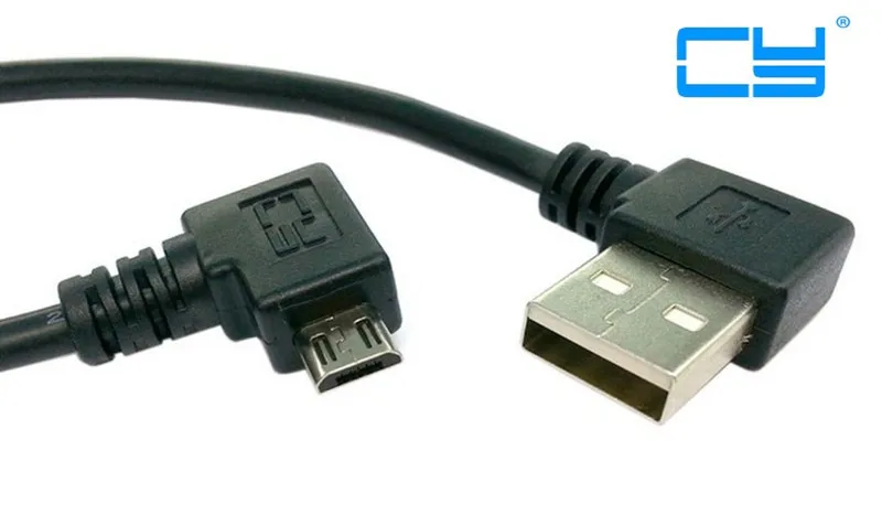USB 2 0 A папа левый/правый угол 90 градусов к Micro правоугольный штекер зарядный
