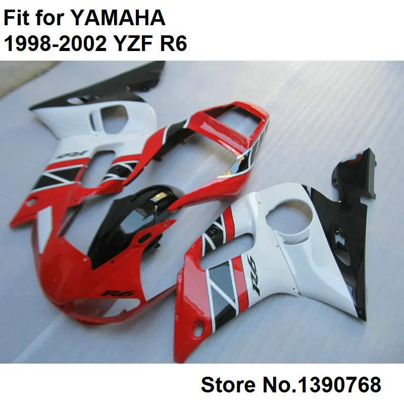Комплект обтекателей для кузова Yamaha YZF R6 98 99 00 01 02 7 бесплатных подарков красные