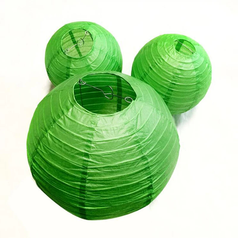 10 шт./лот 15cm 20cm 25cm 30cm 35cm 40cm Круглый Китайский бумажный фонарь декор для дня
