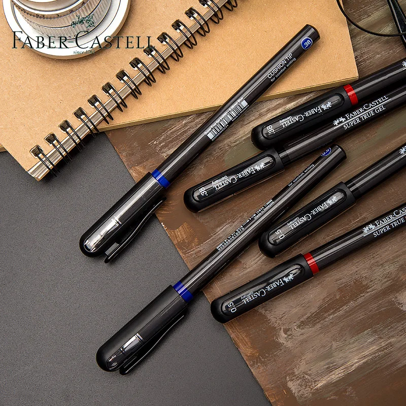 5 шт. немецкая FABER-CASTELL супер настоящая гелевая ручка 0 38/0 мм черная