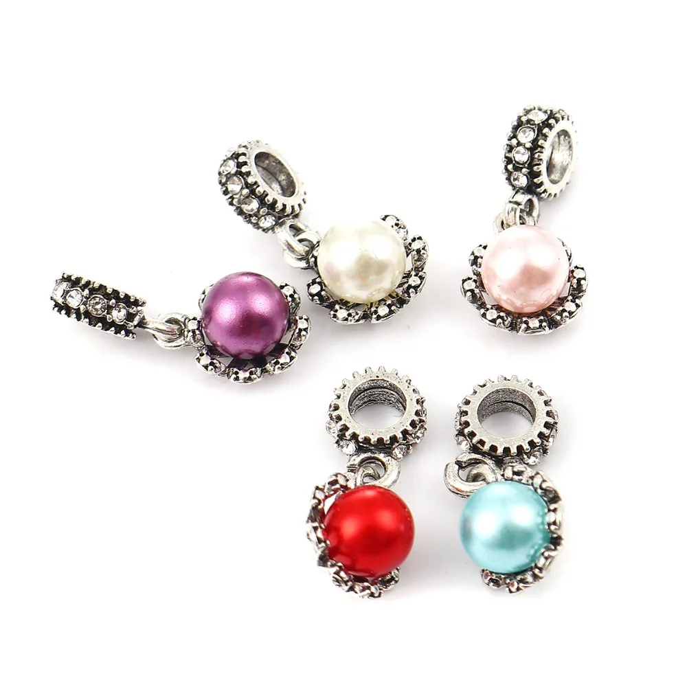 DoreenBeads европейский стиль бисер с подвеской шармом 24 мм (1 &quot) x 11 (3/8&quot) 5