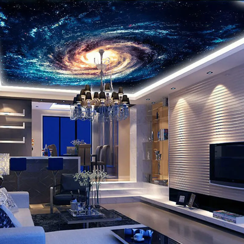 Потолочная настенная бумага 3D домашний декор настенное покрытие фрески