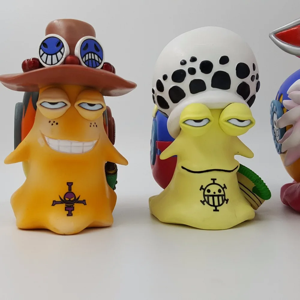 One Piece Den Mushi Telephone ПВХ экшн фигурки Trafalgar Law Doflamingo Ace Luffy коллекционные аниме Модели
