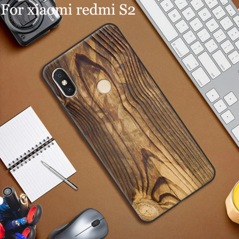 2 шт. дерево зерно для xiaomi redmi S2 чехол мягкие чехлы redmiS2 задняя крышка телефона red mi S