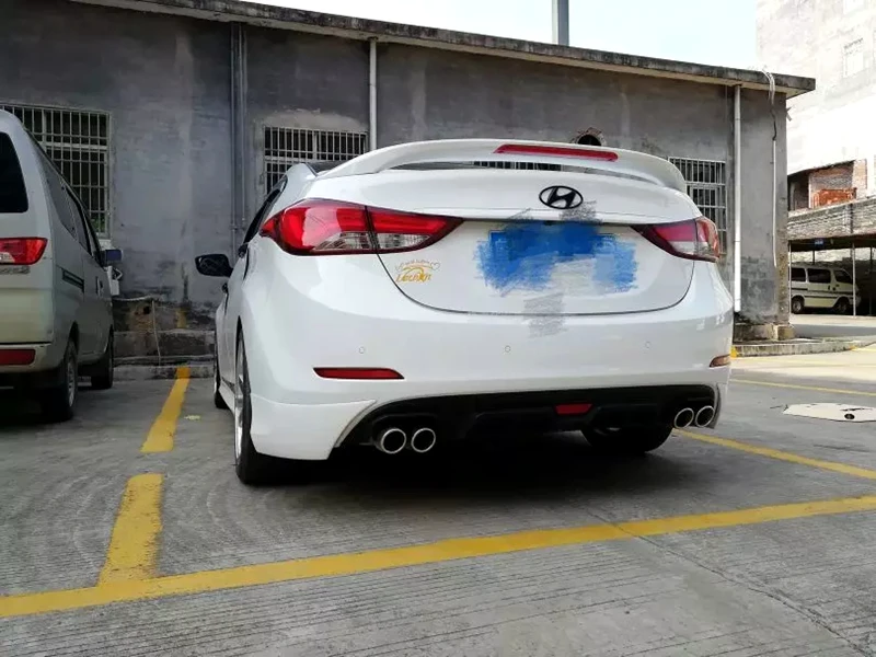 Для hyundai Elantra 2012 до с тормозными огнями большой спойлер высокое качество абс материал грунтовка или любой цвет задний спойлер