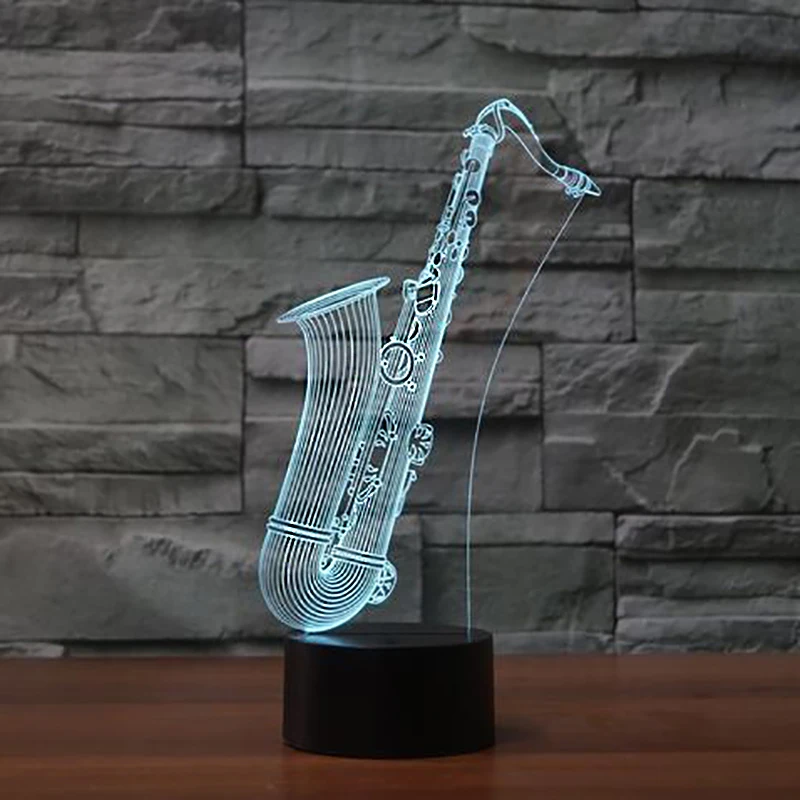 Светодиодный ночник для саксофона украшение дома настольная лампа сна