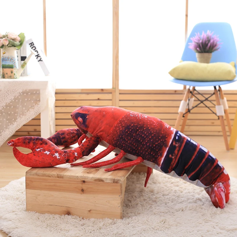 Креативная Слитная мультяшная плюшевая игрушка-креветка 60 см мягкие