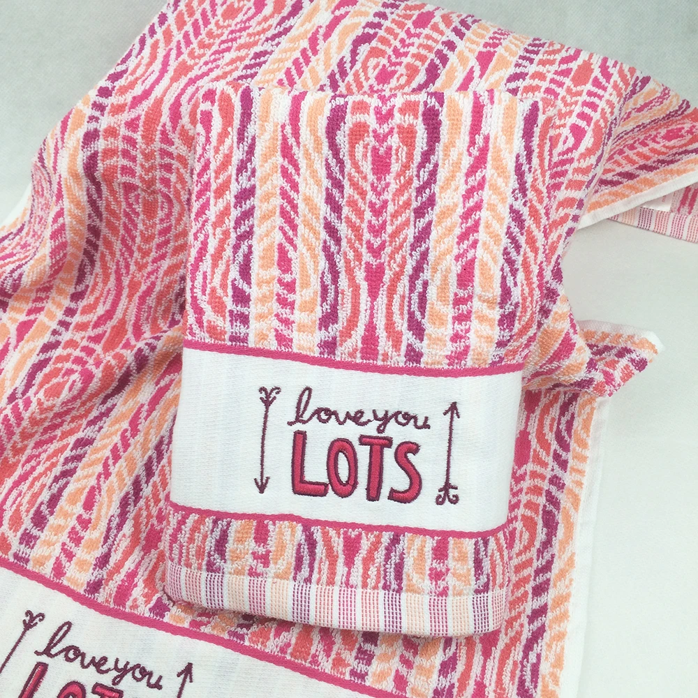 Хлопковое махровое полотенце для лица с вышивкой|face towel|towel thcotton terry towel |