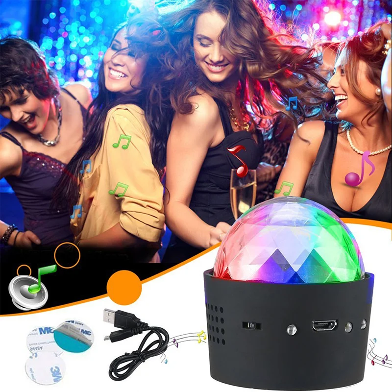 3 Вт RGB Мини Портативный DJ диско шар сценическая лампа звуковой активированный