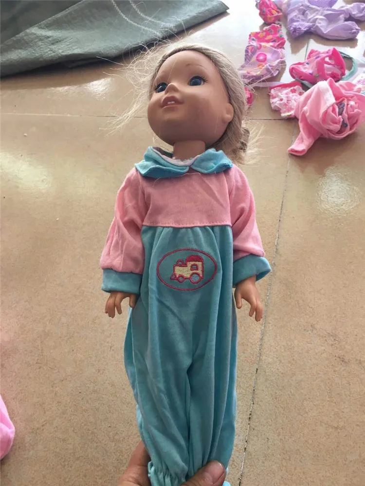 Синий комбинезон Кукла Одежда Fit 14.5 дюймов American Girl Куклы Wellie дети лучший подарок