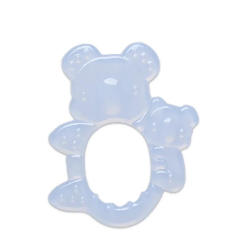 Little Bear Милые детские мягкий силиконовый мультяшный персонаж безопасный еда класс Силиконовые Жевательная резинка молярный зуб прорезывания зубов игрушечные лошадки товары для малыше - Цвет: Little Bear
