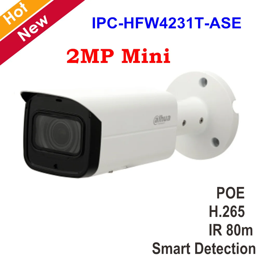2MP WDR IR мини пуля камера сетевая IPC HFW4231T ASE H.265 80m Интеллектуальное обнаружение и POE
