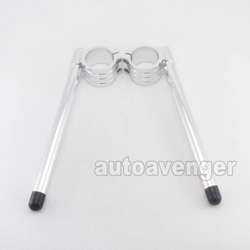 Silver-Silver CNC 50 мм Клип Ons 7/" Руль для CBR1000RR RVT1000R 929 954 ZX6R ZX10R ZX14R GSXR 600 750 1000 GSX1300R YZFR1 YZFR6 монстр - Цвет: Silver-Silver