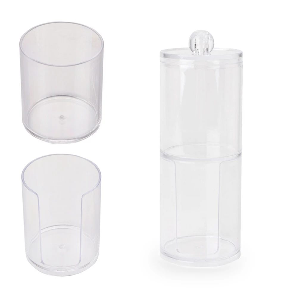 6 8x17 см прозрачный двухслойный цилиндрический акриловый хлопковый ящик для