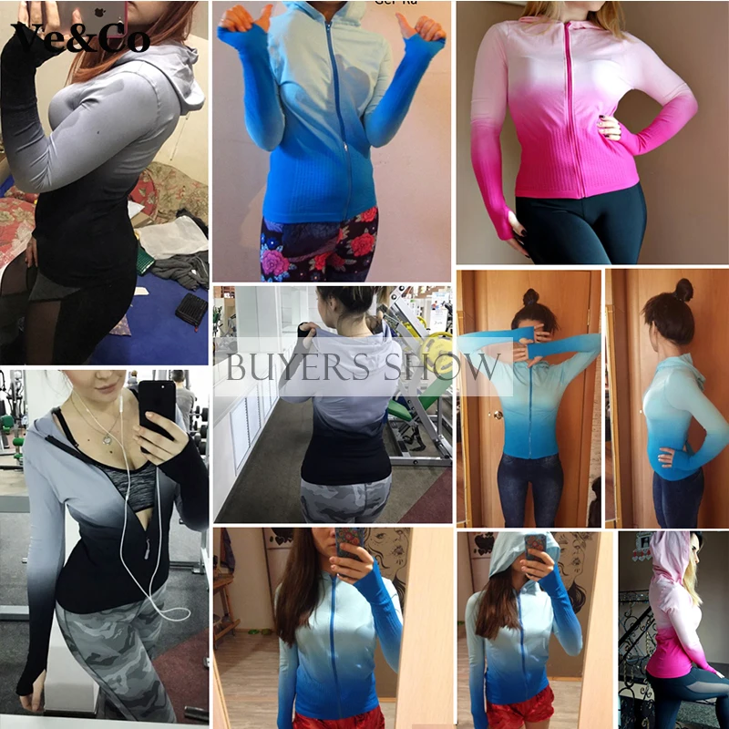 2018 Женщин Йога Куртки Быстрый Сухой женские Фитнес Колготки Работает С Длинным