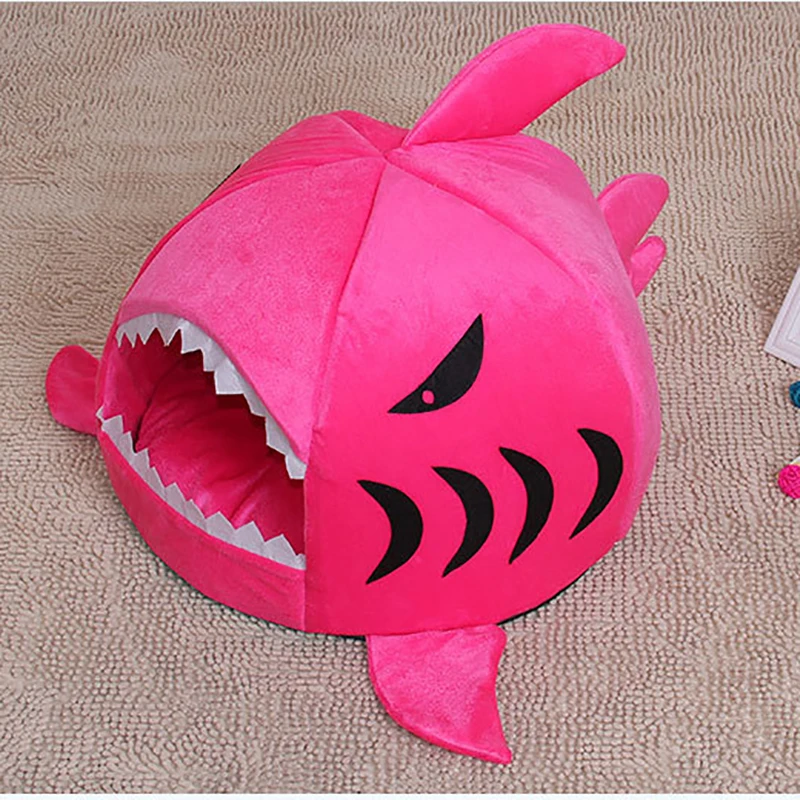 

Venxuis New Winter Warm Cartoon Shark Pet Dog House For Large Dogs Soft Cotton Small Dog Cat Bed Puppy Bed Pet Cat Mat