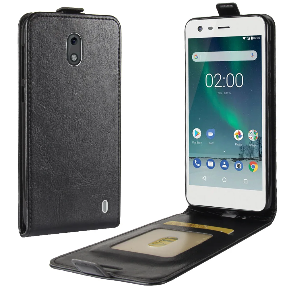 (5 0 дюйма) чехол для Nokia 2 открытые стильные чехлы откидной кожаный толстый твердый