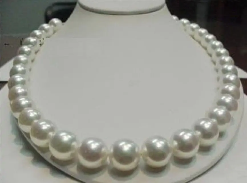 

HOT AAA++ RARE WHITE 9-10MM SOUTH SEA PEARLS NECKLACE 18" 14K