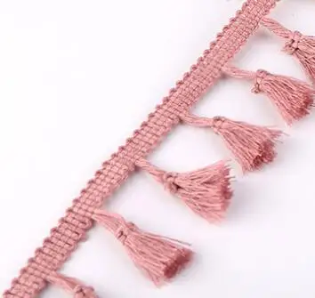 bean pink Радужные кисточки с кружевной лентой падения края кружевные планки DIY Свадебная вечеринка ремесел ручной работы; Прошитые мужские Шторы одежда аксессуар на 2 размера больше - Цвет: bean pink