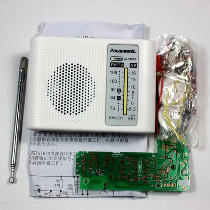 

5pcs/lot CF210SP AM/FM Stereo Radio Kit DIY Electronic Assemble Set Kit For Learner
