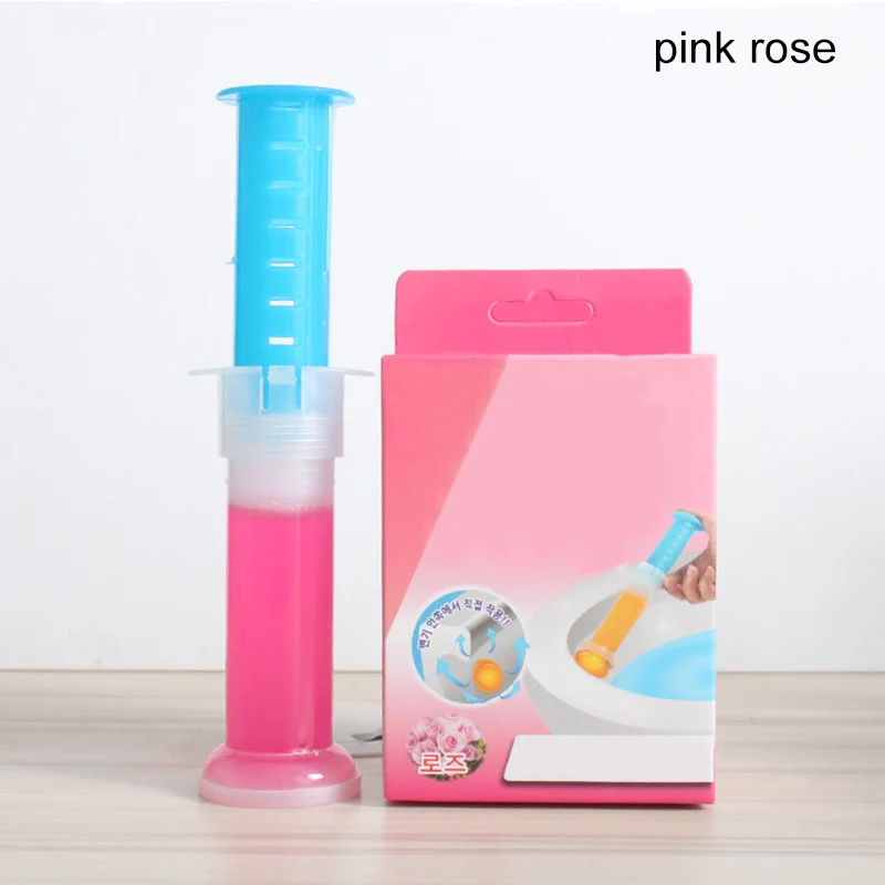 pink rose Очиститель для туалета ароматерапия, освежитель воздуха 1 шт. чистящее средство стерилизация туалета цветок гель иглы дезодорирование - Тип аромата: pink rose