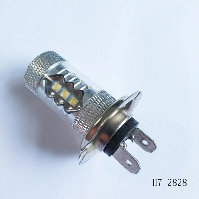 Fog Light Head Lamp Driving Bulb H3/H7/9005- 16SMD 2828 80W 6500K -7000K White DC12-24V Car Headlight 2pcs | Лампы и освещение