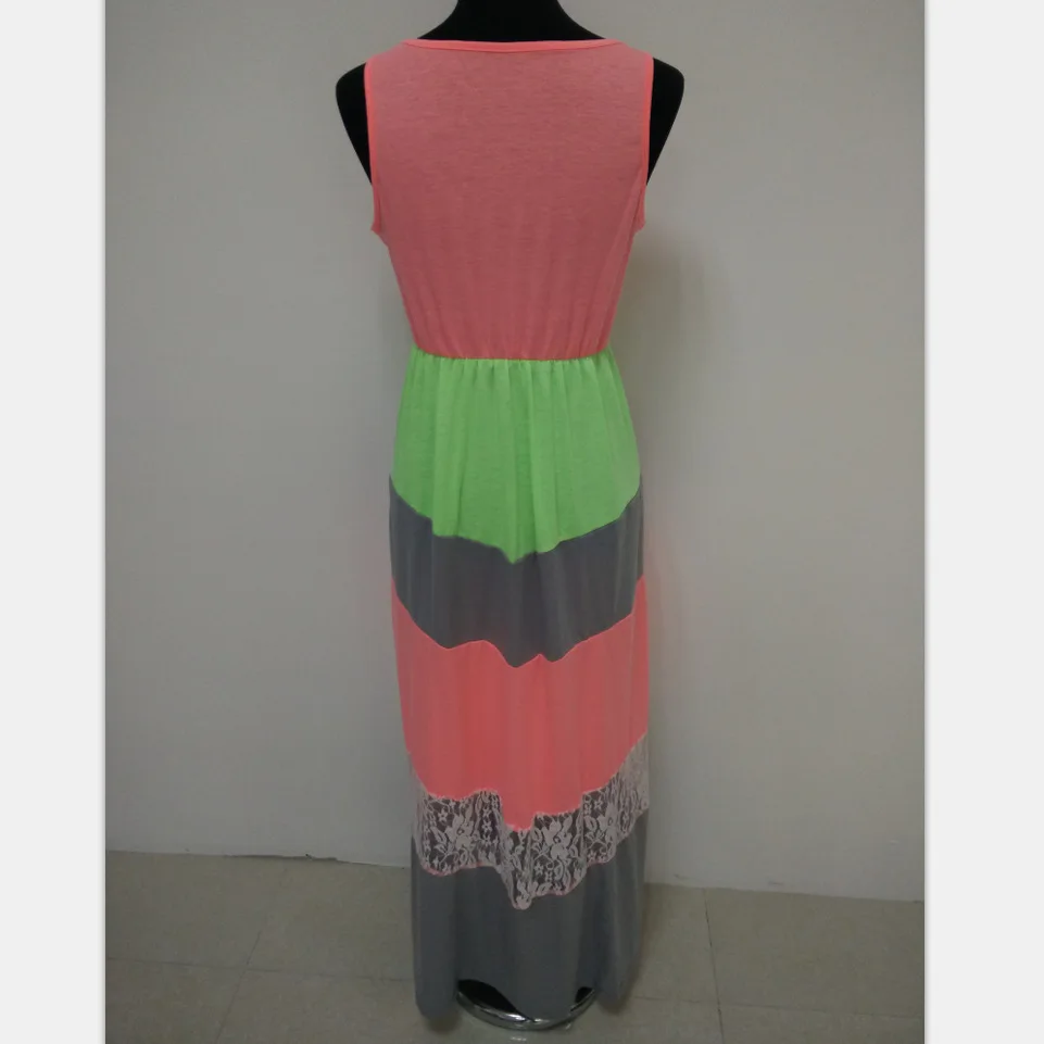 Платья для мамы и дочки Одинаковая одежда семьи пляжное длинное платье макси в