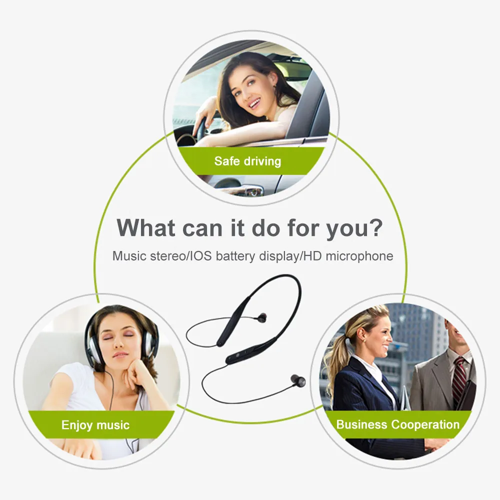 Беспроводные Bluetooth наушники для спорта на открытом воздухе портативная bluetooth
