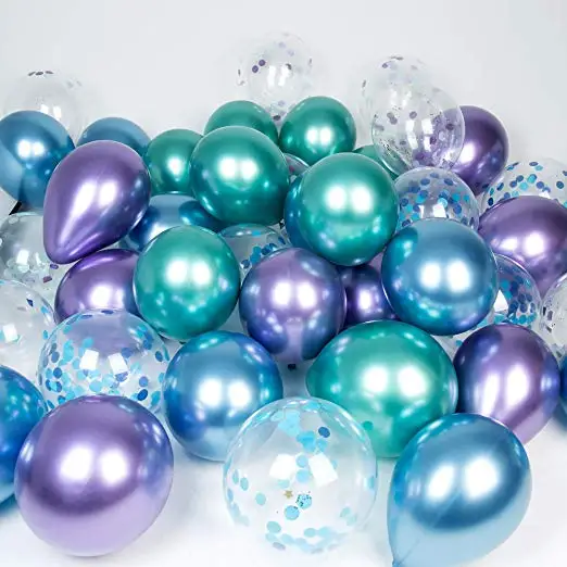 

Mermaid Party Supplies Metallic Balloons Arch Kit 50Pcs Thicker Balloon for party suppies.