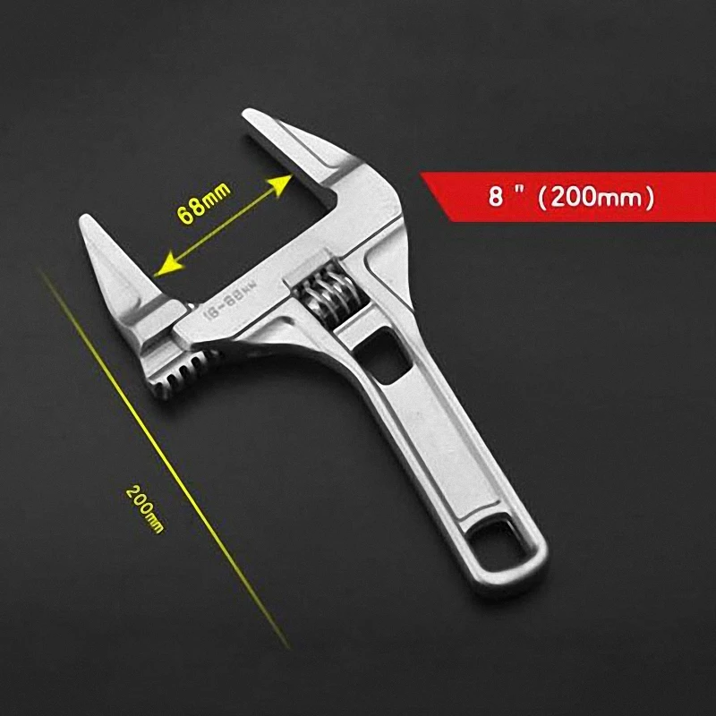 1 шт. алюминиевый сплав Универсальный защелкивающийся разводной ключ большое