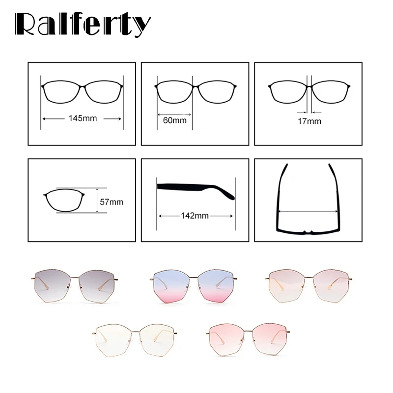 Ralferty 2018 Ретро нестандартные Солнцезащитные очки женские зеркальные