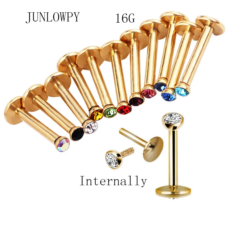 Кольцо для губ с внутренней резьбой 1 2 шт./лот 10 цветов 16 г (100 мм) |