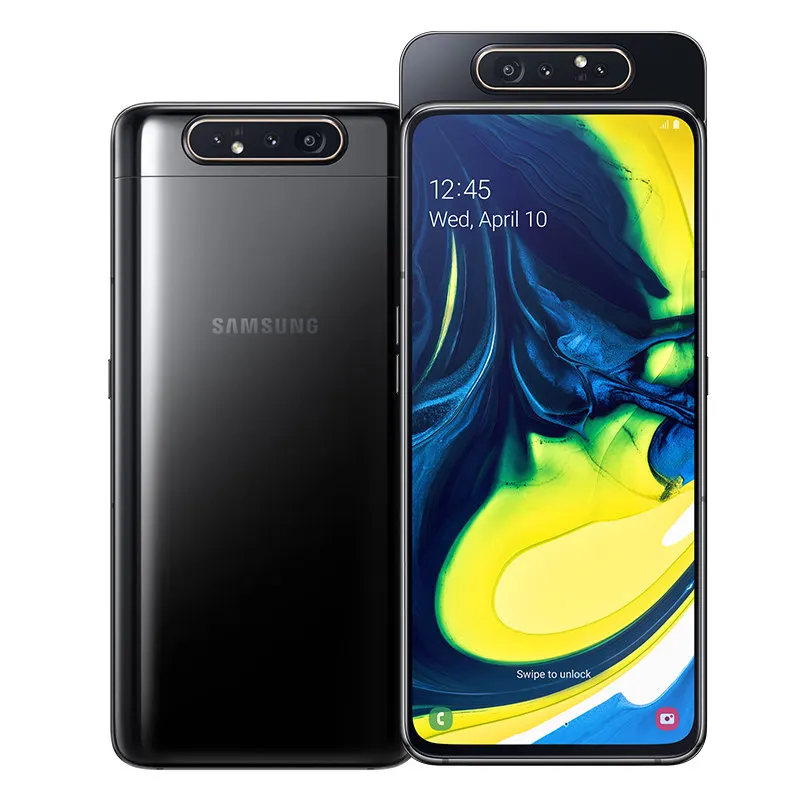 Standard Samsung Galaxy A80 Mobile phone 6.7” Snapdragon 730G Octa Core Rotating Camera 48MP 8GB 128GB 3700mAh NFC Android 4G Smartphone - Цвет: Standard