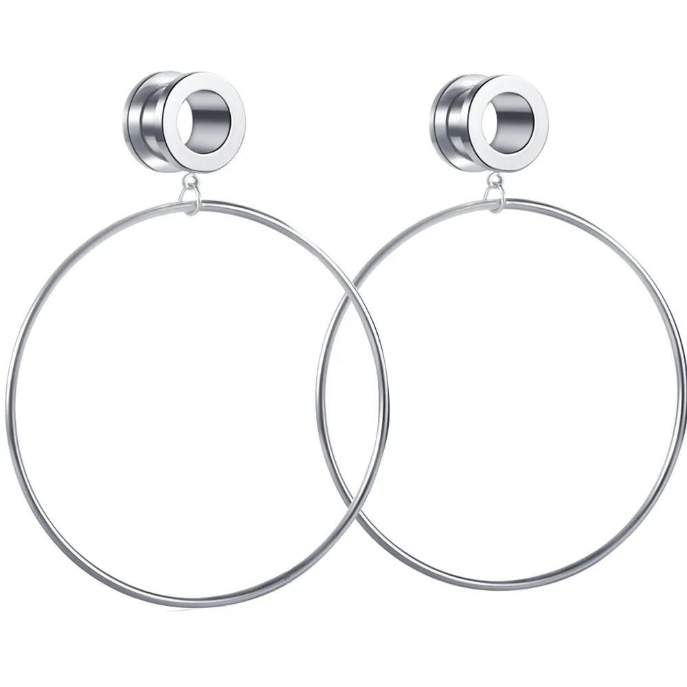 JUNLOWPY 2 шт. затычки для ушей рандомное растяжение Пирсинг из нержавеющей стали