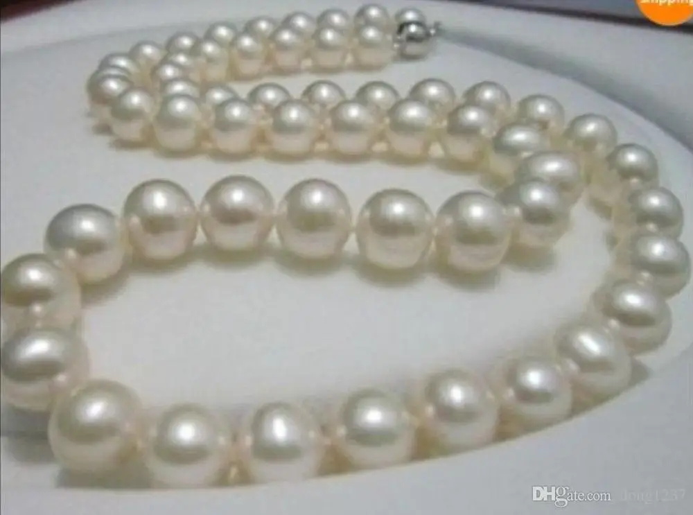 

AAA 9-10MM SOUTH SEA WHITE PEARL NECKLACE 18">>> free shipping