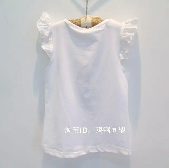 Детские 2 шт. набор Девушки Летать рукав кролик Футболка + брекеты юбка Костюм