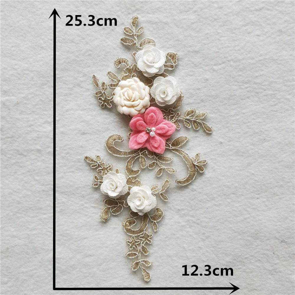 Fine Artificial Flower embroidery Lace Fabric Decor Costume Sewing Accessoires Clothing Applique Collar DIY Scrapbooking | Дом и сад