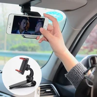 new universal mobile phone car holder 360 sun visor cell phone holder stand for iphone 6s x 7 plus samsung huawei mobile support