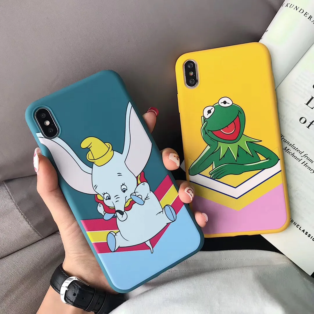 Милый мультфильм Dumbo Губка Боб Чехол для Apple iPhone 7 8 6 6s Plus X XS Max Xr Sesame уличные