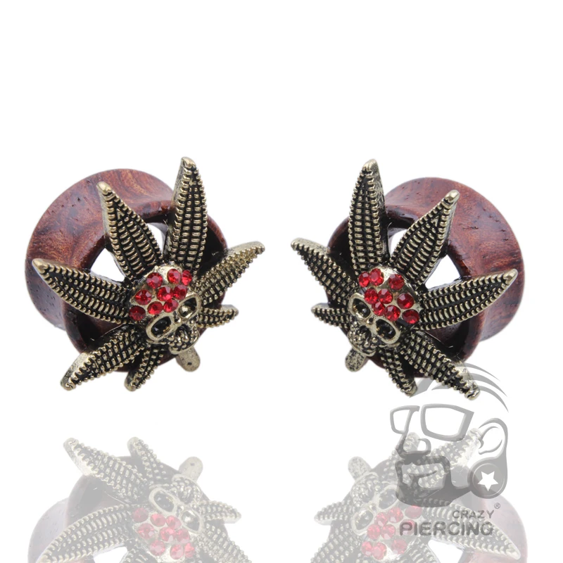 1 пара туннели для пирсинга с Кленовым листом 12 20 мм|jewelry gear|skeleton ringskeleton gloves |