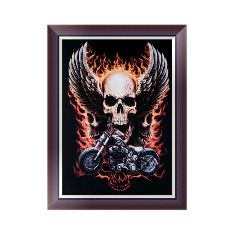 Хит продаж 5D &quotсделай сам&quot череп мотоцикл алмазная вышивка крестиком