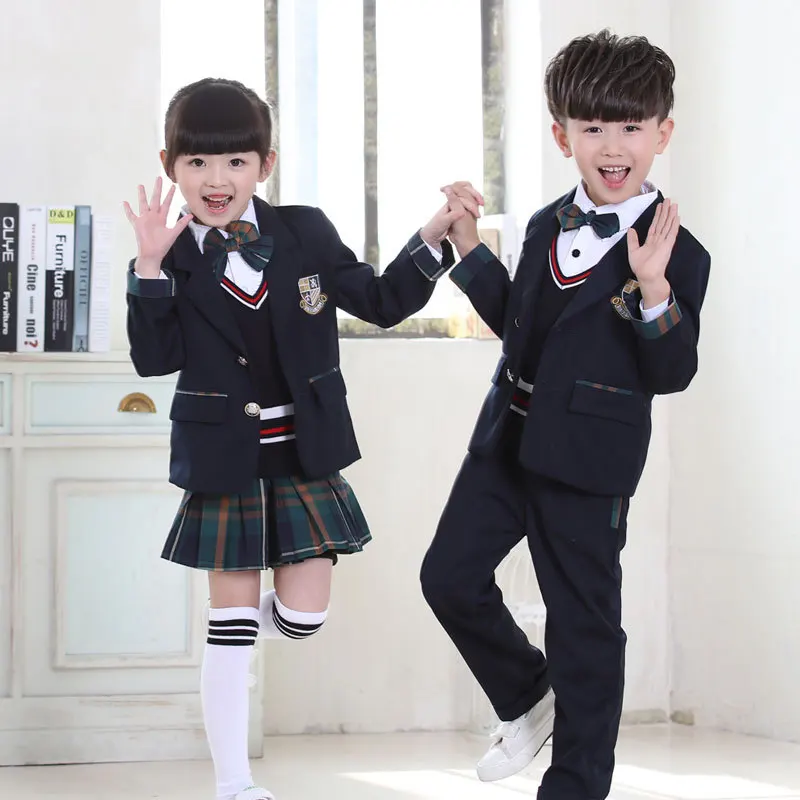 Новая английская школьная форма для школьников Детский костюм детского сада