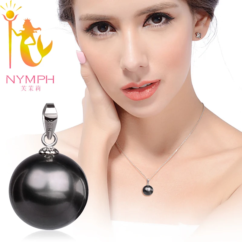 

[NYMPH]Fine Pearl Jewelry Pearl Pendant 18K Black Pearl Pendant Pearl Pendant For Women D100