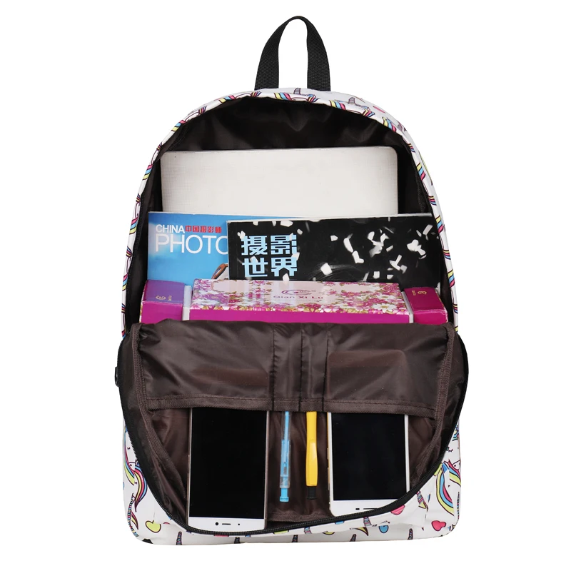 

CIKER Female Backpack Cute Unicorn Love Heart Print Laptop Backpack Travel Bags Student School Backpack Teenagers 2019
