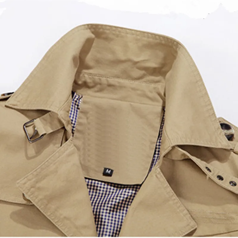 2018 autumn new Men's Business casual trench coat high quality jackets mens Fashion Windbreaker Male coats men plus size M-5XL | Мужская